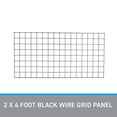 thumbnail image 3 of SSWBasics 2' x 4' Wire Grid Panel in Sleek Black - Sturdy Black Grid Wall Panels -, 3 of 6