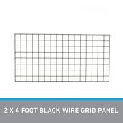 SSWBasics 2 x 4 Wire Grid Panel in Sleek Black - Sturdy Black Grid Wall Panels -