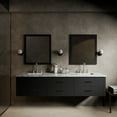 thumbnail image 2 of Castor 84 in W Black Double Bath Vanity, Carrara Marble Top, Faucet Set, and 36 in Mirrors, 2 of 11