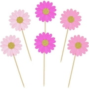 Daisy Delight: 36-Piece Flower Cupcake Toppers for Birthday Parties and Celebrations