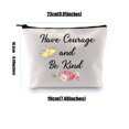 thumbnail image 2 of Cinderella Inspired Cosmetic Bag Have Courage and Be Kind Princess Crown Makeup Zipper Pouch Uplifting Positive Gift Be Kind Gift for Friend Family, 2 of 7