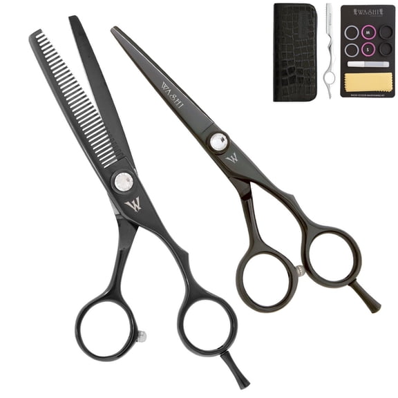 Washi Scissor Professional Black Panther Set In Size 5.0, 5.5, 6.0