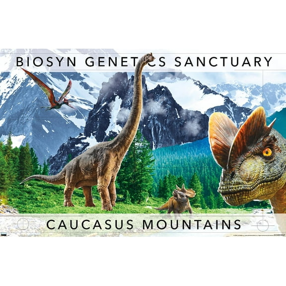 Jurassic World: Dominion - Caucasus Mountains Group Wall Poster, 22.375" x 34"