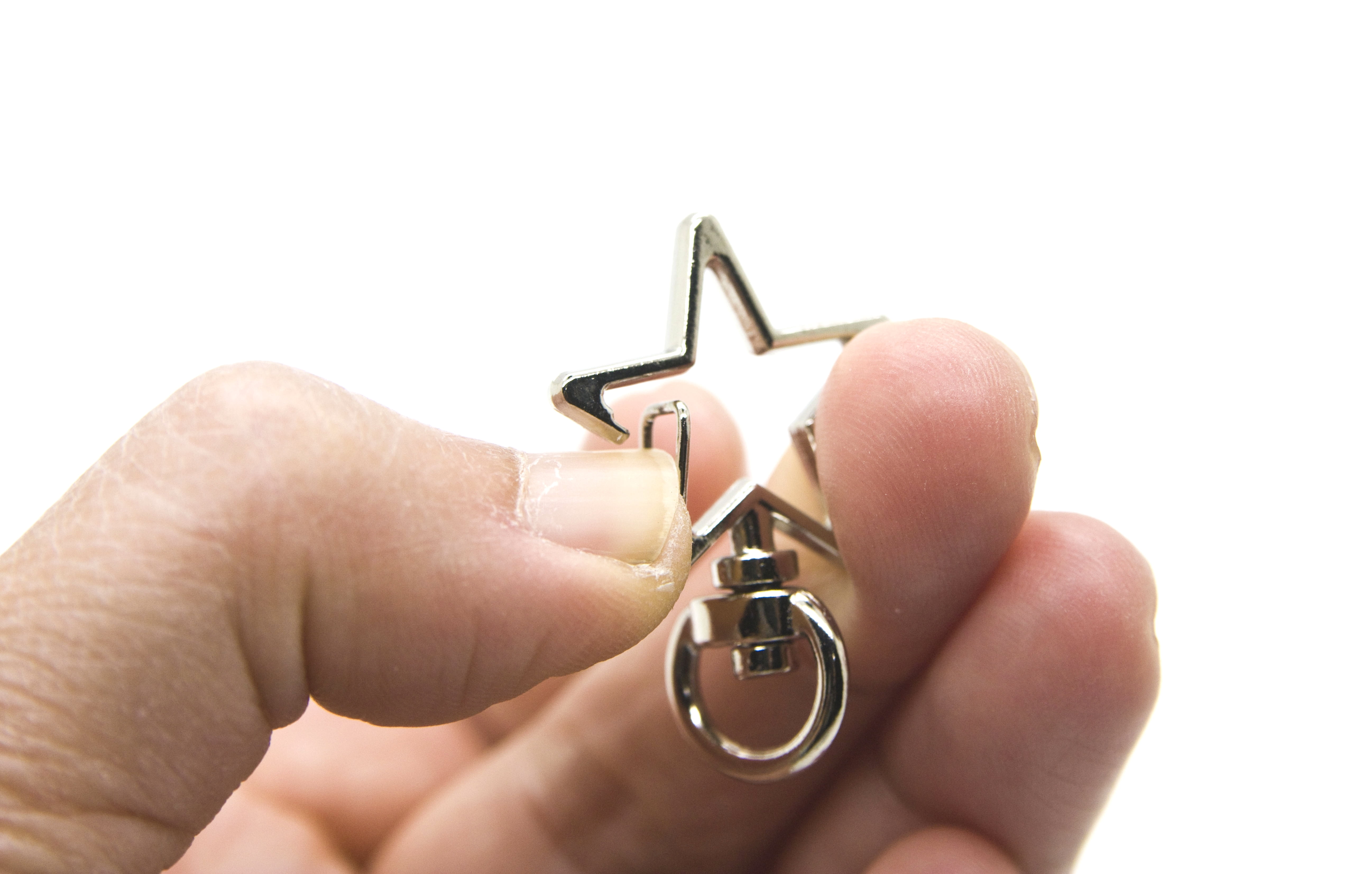Pack of 100 Metal Star Shaped Spring Snap Keychain Clip Hanging Buckle Key Ring DIY Craft Key Chains Accessories