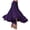 Purple-Skirt, variant on Flowy Maxi Skirts for Women Solid Layered Spanish Traditional Festival Dance Skirt Black L