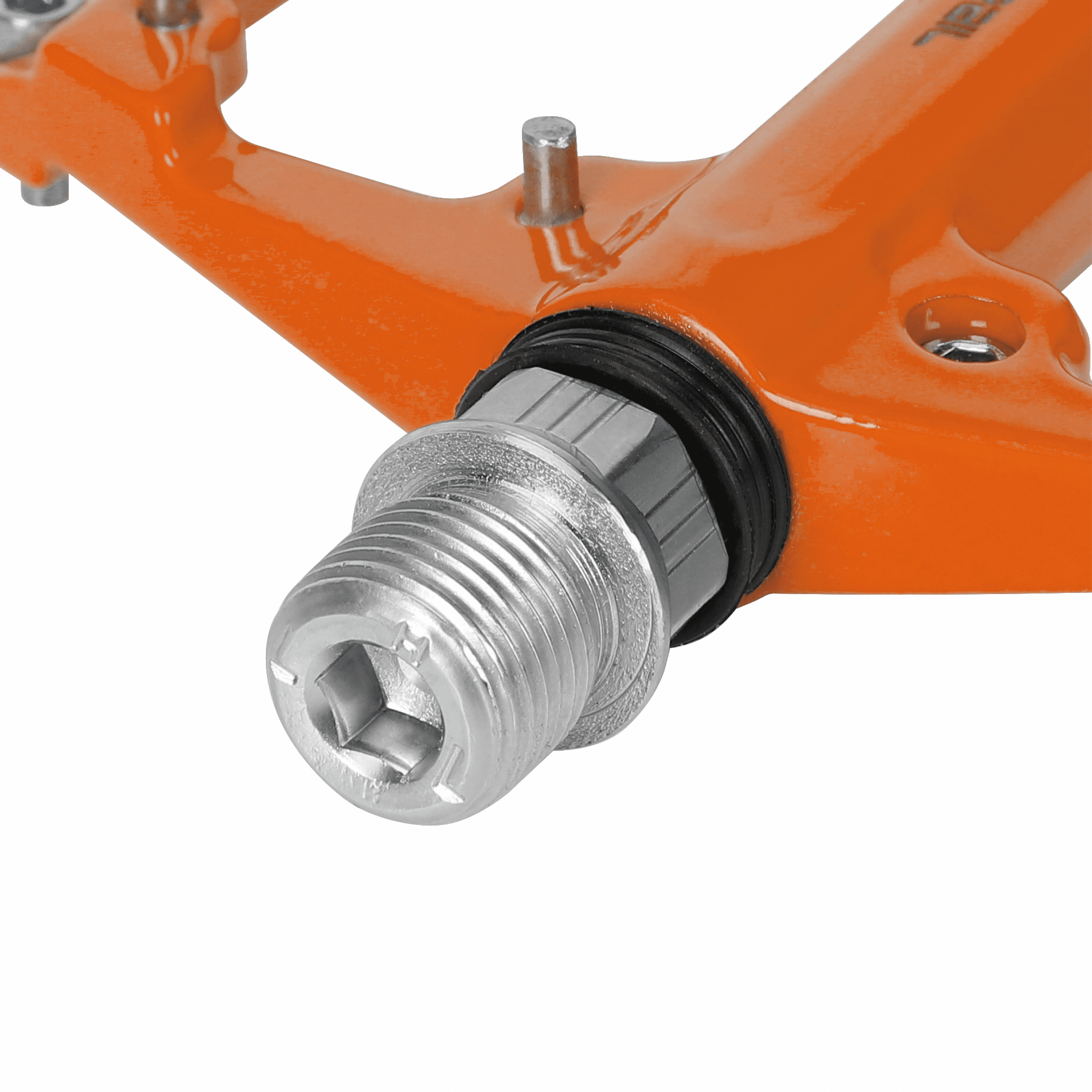 Ozark Trail Aluminum Mountain Bicycle Pedals, Compact and Durable, Orange