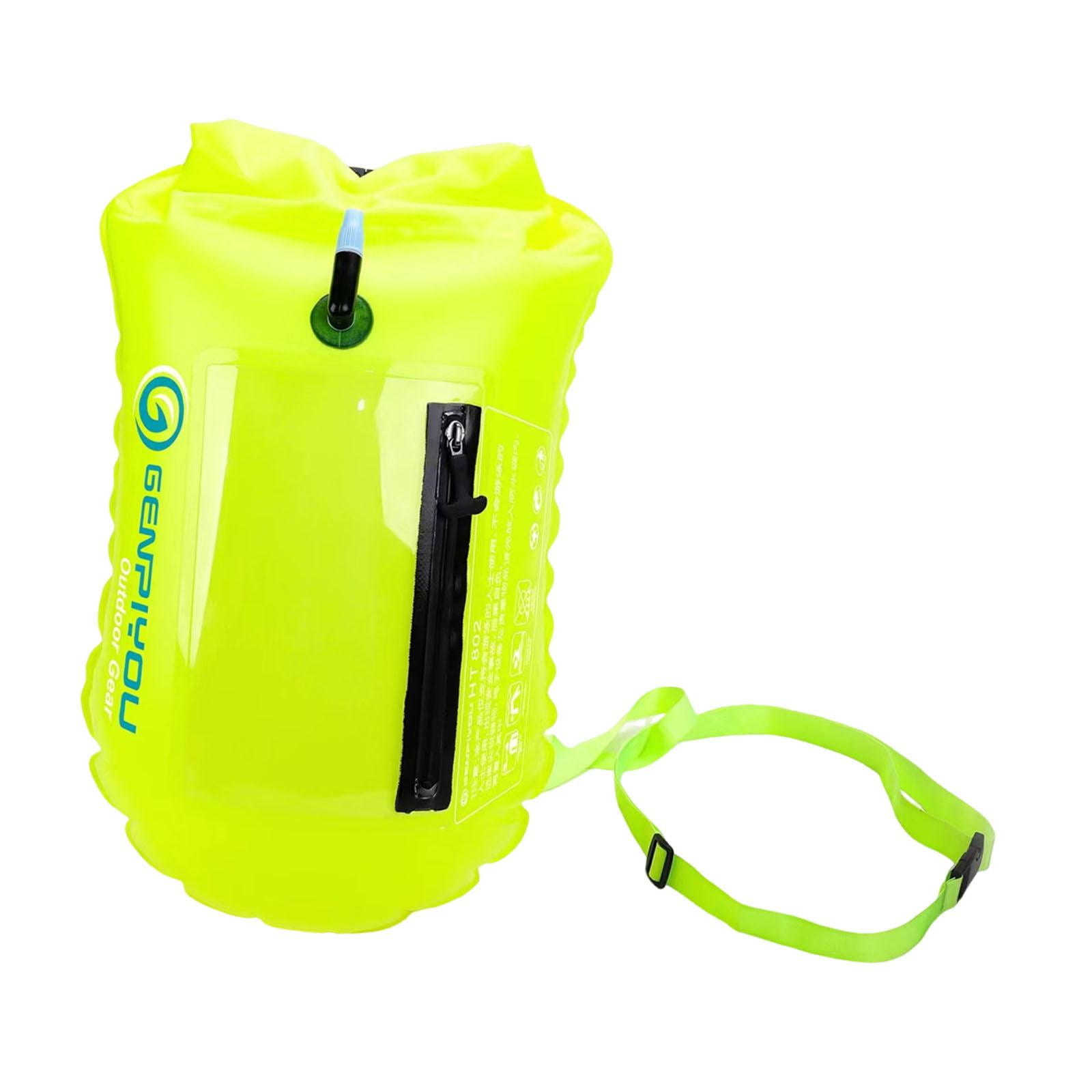 harayaa Swim Bouy Accessory Large Capacity PVC Sturdy Swimming Inflatable Waterproof Bag Green