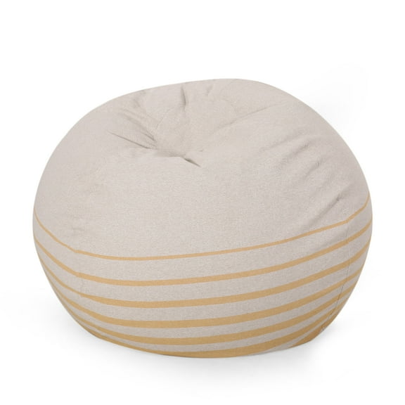 Sasser Hudgeons Boho 5 Foot Striped Bean Bag, Natural and Yellow