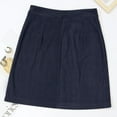 thumbnail image 7 of WTXUE Skirts for Women, Women's Corduroy Skirts Fall Winter High Waist Button Down A-Line Short Mini Skirt with Pockets, Navy 2XL, 7 of 7
