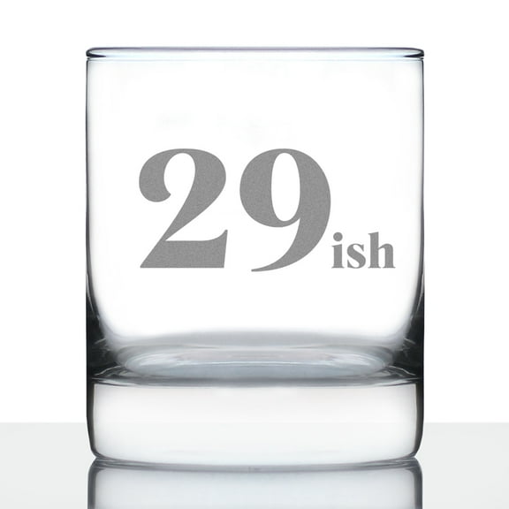 Bevvee Whiskey Rocks Glass 10.25 oz 29ish Gifts for Whiskey Enthusiasts Glassware & Drinkware