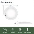 thumbnail image 2 of ENERGETIC 5/6 Inch LED Disk Light, 1100LM,15W,2700K/3000K/3500K/4000K/5000K Selectable,Dimmable Surface Mount LED Ceiling Light,4-Pack, 2 of 6
