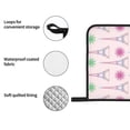 thumbnail image 5 of Oven Mitts and Pot Holders 4 Piece, Eiffel pink Towers High Heat Slip Resistant Oven Mitt and Trivets Set Kitchen Oven Glove Pot Holders for Cooking Baking Grilling, 5 of 7