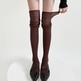 thumbnail image 1 of TINZ Chaussettes Rouges d'Automne et d'Hiver pour Femmes Modèles Catwalk Rouges avec Chaussettes au Genou et Bas d'Ancrement Empilés. Nylons avec Jarretelles Résille Shorts Lingerie pour Poupées, 1 of 3