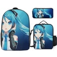 thumbnail image 1 of Hatsune Miku Backpack Learning Legend Bookbag with Heroic Lunch Companion, 1 of 4
