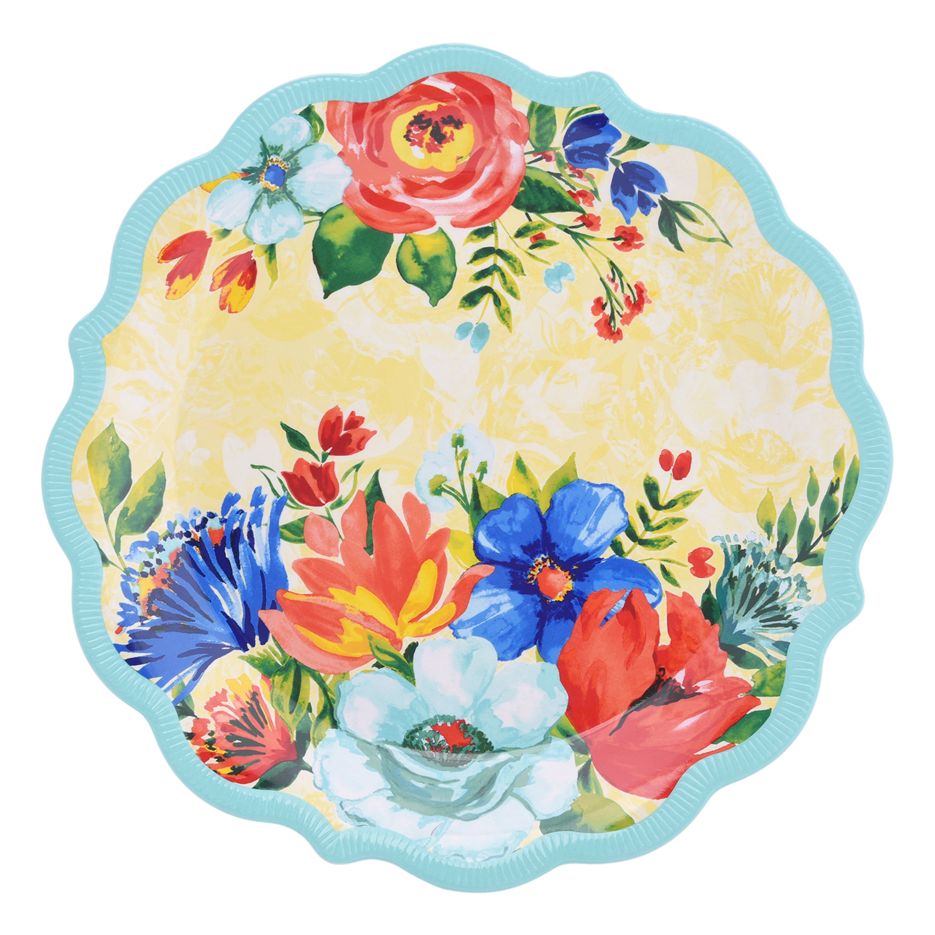 The Pioneer Woman Delaney Melamine Dinner Plate, Teal