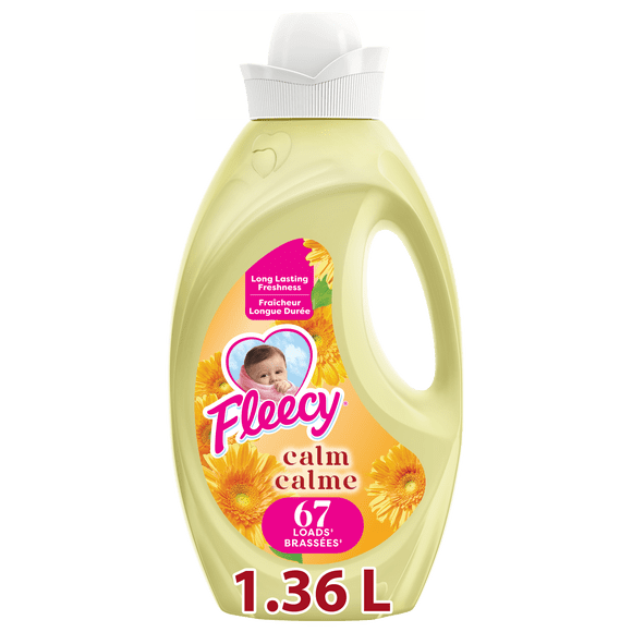 Fleecy Calm Concentrated Fabric Softener, Vanilla and Honey Lotus Scent, 1.36 L