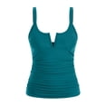 thumbnail image 5 of NMMUED Women Tankini Top Only Tummy Control Bathing Suit Top Ruched Swim Top Swimsuit 2026 Full Coverage Tankini Top Light Blue XL, 5 of 6