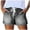 Gray-shorts, variant on Denim Shorts for Women Frayed Hem Drawstring Casual Jean Bottoms Washed Denim Pants White L