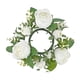 thumbnail image 2 of CaiYueKe Artificial Rose Garland Candle Ring Holder, Floral Candle Wreath Decor for Wedding Table Centerpiece Party Home Decorations, Faux Greenery Candle Surround Decorative Arrangement, 2 of 7