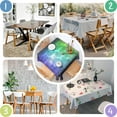 thumbnail image 4 of Rainbow Unicorn Starry Pattern Square Tablecloth,Waterproof Square Table Cover,Wipeable Spillproof Washable Table Cover for Home Kitchen Party Decor 52"x52"(132x132cm), 4 of 6