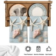 thumbnail image 5 of Nautical Coastal Kitchen Towels Set of 1, Ocean Sand Dollars Conch Starfish Wood Blue Absorbent Dish Towels for Kitchen, Microfiber Hand Towel, Quick Drying Tea Towel for Cleaning Dishcloths, 5 of 7