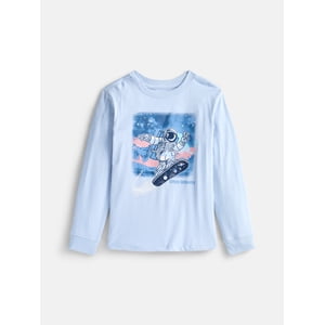 Wonder Nation Boys Solar System Graphic Long Sleeve Tee