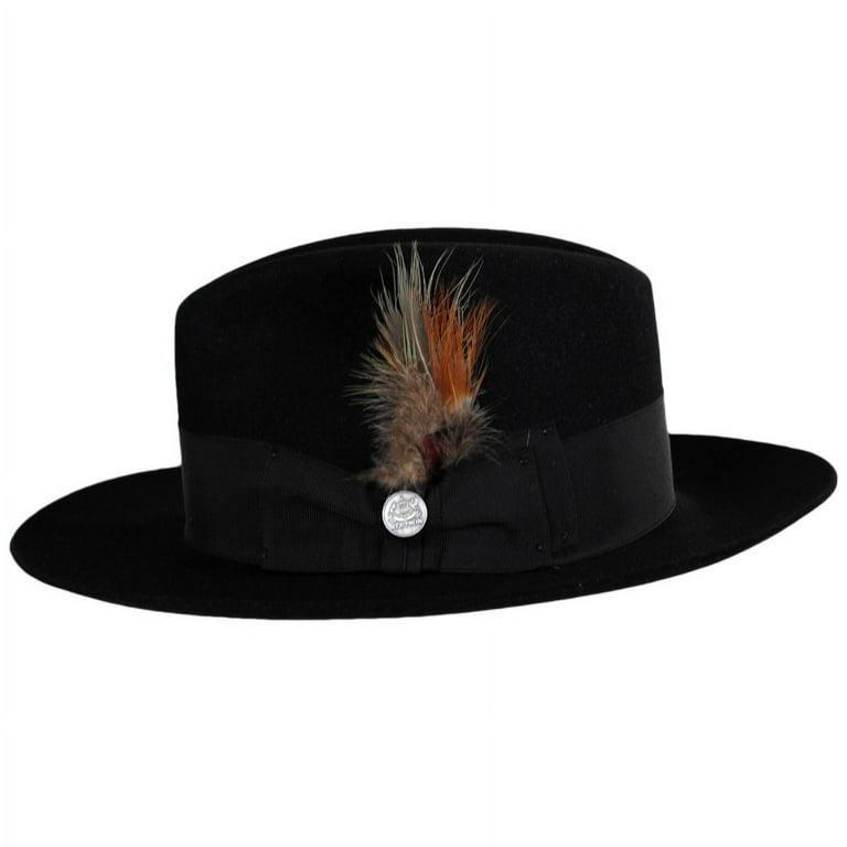 Temple Fur Felt Fedora Hat - 7 - Caribou - Walmart.com