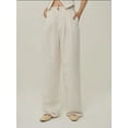 thumbnail image 3 of Linen Feel Wide Leg Pleated Pants, 3 of 5