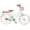 Green, variant on LuckyNote 22 Inch Beach Cruiser Bike, Commuter Bicycle with Front Basket High Carbon Steel Frame Comfortable City Bike for Outdoor Riding, Pink