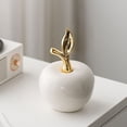 thumbnail image 2 of Statue Ceramic Figurine Gifts Collection Tabletop Fruit Sculpture Ornament for Dining Room Home Bookshelf Decor, White,, 2 of 6