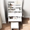 thumbnail image 2 of American Style - White - LED Mirror & Multiple Storage Spaces - Makeup Time - Stable and Organized, 2 of 5