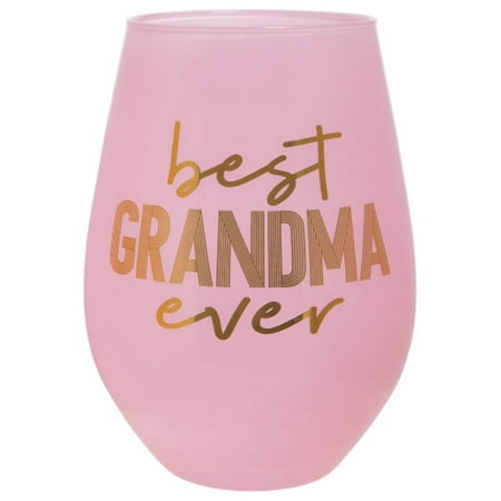 30oz Pink Stemless Wine Glass - Best Grandma