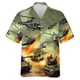thumbnail image 4 of Camisas gráficas de aviones con estampado completo para hombres, camisa hawaiana de playa informal a la moda con diseño de avión, blusa de solapa de manga corta para hombres de la Fuerza Aérea, 4 of 5