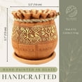 thumbnail image 4 of STP GOODS Birds Handmade Ceramic Planter with Drainage Hole and Saucer 5.5x5.1" Indoor/Outdoor Decorative Flower Planter Hand-Painted Flower Pot Clay Succulent Pot, 4 of 6