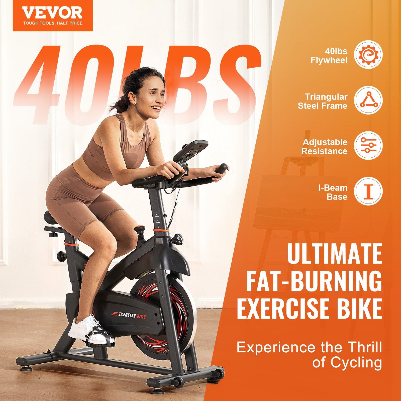 Indoor Cycling Bike - Magnetic Resistance Stationary Bike for Home Cardio Workout
