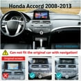 thumbnail image 2 of Car Stereo Radio for Honda Accord 8 2008-2013 10.1" Touch Screen Android 13 Video Player Support Wireless Carplay Android Auto WIFI GPS Navigation SWC Backup Camera 2+32G, Black, 2 of 12