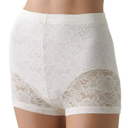 

Flexees by Maidenform Women s Fat Free Collection All Lace Boyshort Pearl Small