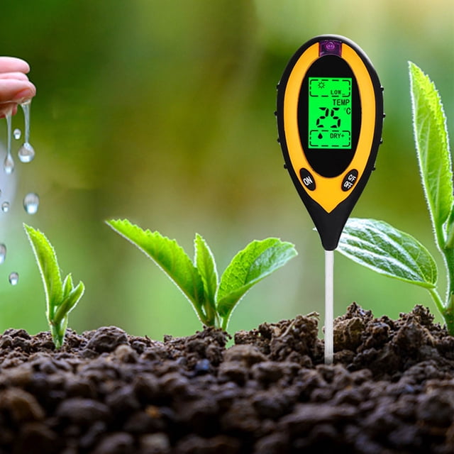 Higrómetro De Suelo, Detector De Suelo De Acero Inoxidable Portátil 4 En 1 Para Huerto
