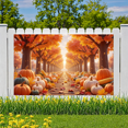 thumbnail image 2 of Colorful Leaves Autumn Banner Decorative Pathway Pumpkins Fall Forest for Thanksgiving Halloween Outdoor Event, 2 of 8