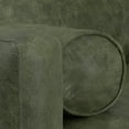 thumbnail image 3 of Morrison 72-inch Mid-Century Modern Sofa in Moss Green Genuine Leather, 3 of 13