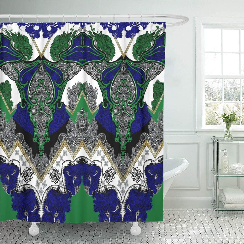 KSADK Morocco Ethnic Pattern Moroccan Mosaic Trend Shower Curtain 66x72
