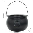 thumbnail image 3 of Candy Bag Trick Candy Bag Black Cauldron with Handle,Mini Plastic Candy Kettle Bucket for St.Patrick's Day,Halloween Party Favor, 3 of 7