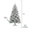 thumbnail image 2 of Árbol de Navidad Nevado Pino Artificial 1.80M Frondoso Verde 800 Ramas Soporte de Metal Skygreen blanco 180 cm, 2 of 5