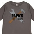 thumbnail image 4 of Inktastic Papa's Little Helper Boys Long Sleeve Toddler T-Shirt, 4 of 5