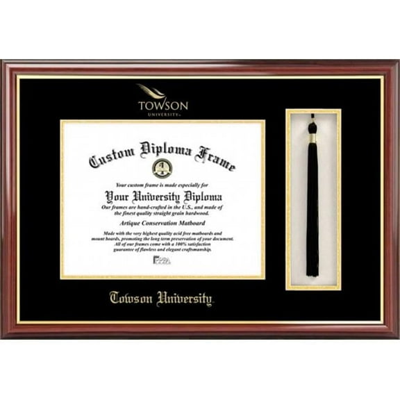 Campus Image MD999PMHGT Towson University Tassel Box and Diploma Frame