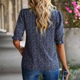 thumbnail image 4 of Blusa con mangas abullonadas, blusa para mujer, estampado floral, blusa con estampado floral, cuello con ribete de volantes, rendimiento inigualable, 4 of 6