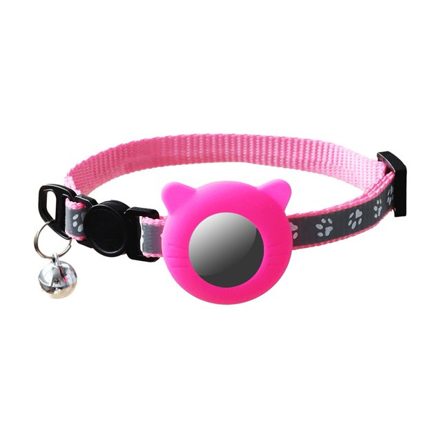 CSChome Pet Collar for Dogs Reflective Pet Collar - Durable Adjustable Strap with Bell, Buckle Fixing, Comfortable to Wear for AirTag