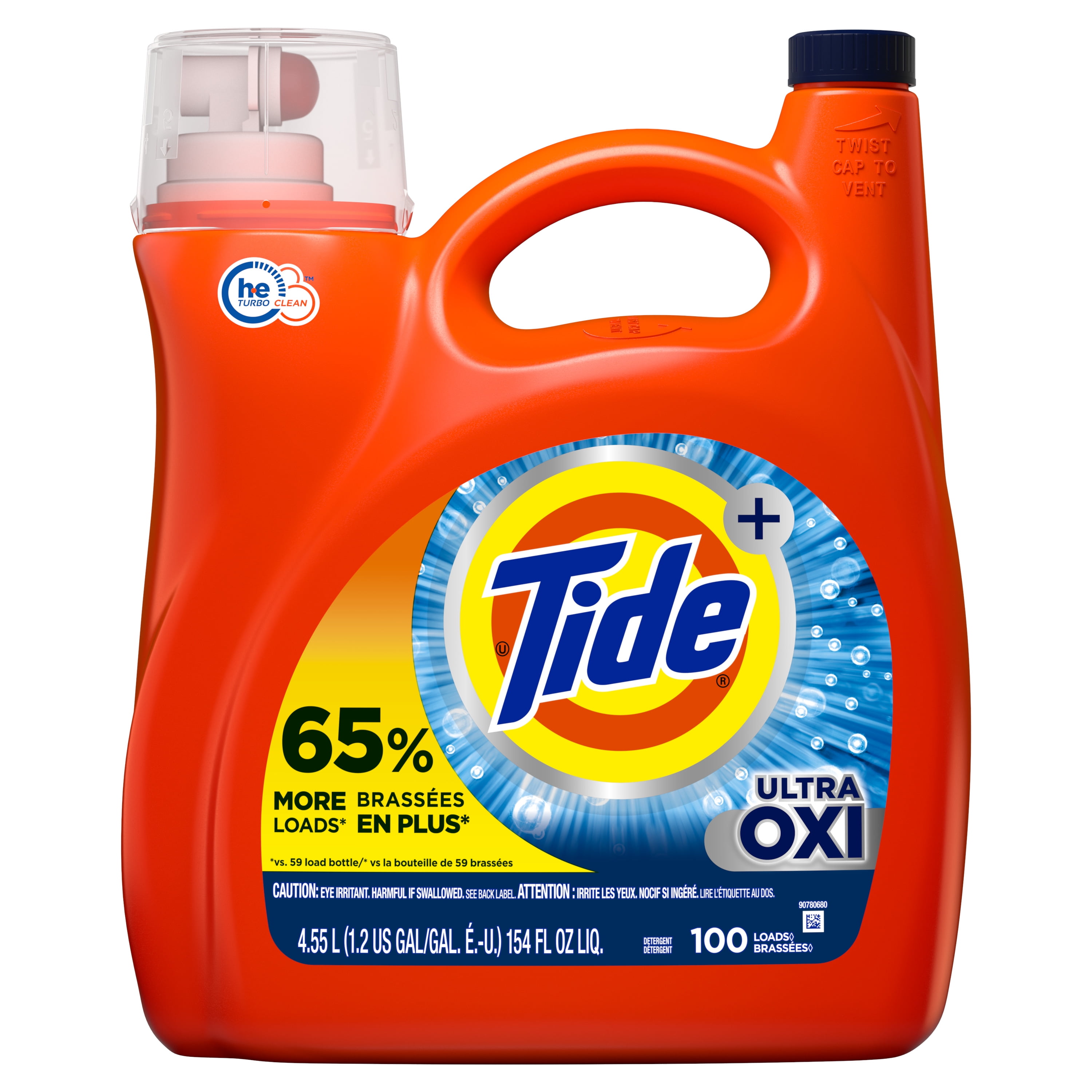 Tide Ultra OXI Liquid Laundry Detergent 100 Loads 154 fl oz