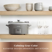 Crock-Pot® Design Series 7-Quart Cook-and-Carry Programmable Slow Cooker with Locking Lid Handle, Gray