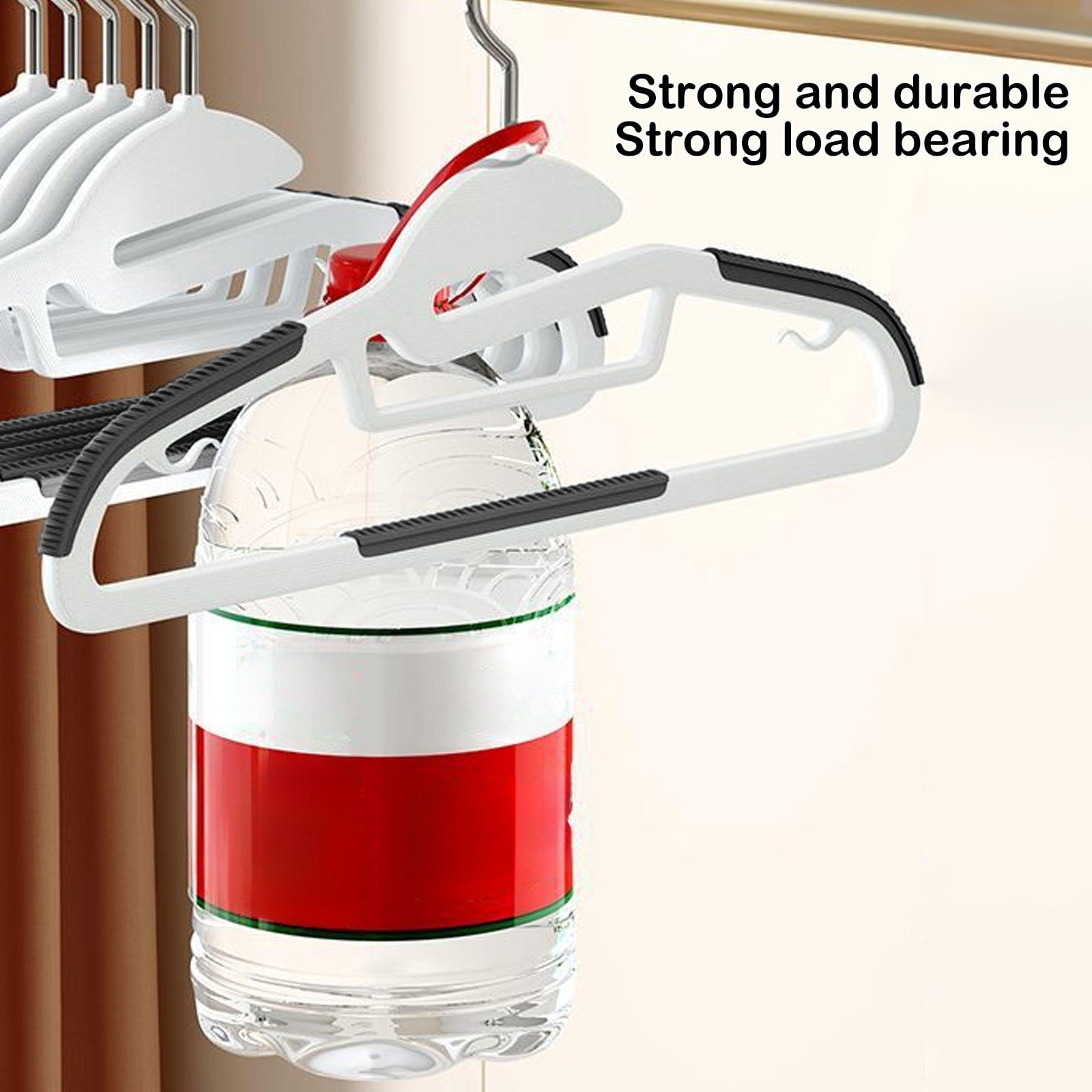 Plastic Clothes Hangers, Sweater Hangers No Shoulder Bump, Thick Heavy Duty Coat Hanger for Closet, Wide Hanger with Non-Slip Hook for Sweaters, Suits, Dresses, Jackets, Pants